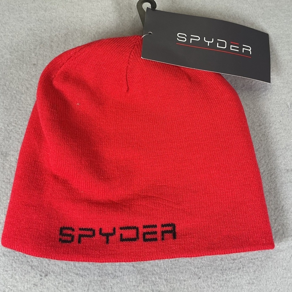 Spyder Boys‎ Reversible Beanie Hat Black Red Knit Winter Cap NWT Gorpcore